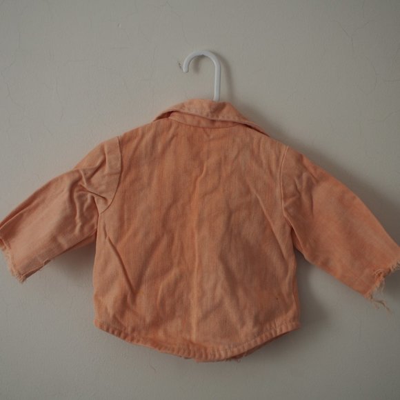 Vintage baby children's kids peach denim jacket - Picture 6 of 6